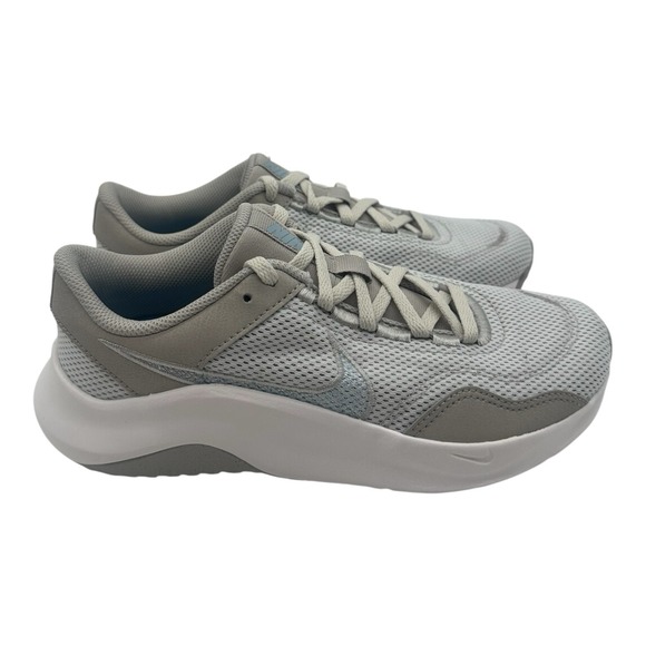 Nike Legend Essential 3 Next Nature Running Shoes Womens 7.5 Grey White Sneakers - Picture 1 of 9